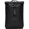 Image de Rains Rolltop W3 Unisex Rugzak - Zwart