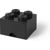Image de Lego - Opbergbox met Lade Brick 4 - Polypropyleen - Zwart