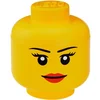 Image de Opbergbox Iconic Hoofd Girl 24 cm, Geel - LEGO