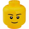 Image de Opbergbox Iconic Hoofd Boy 24 cm, Geel - LEGO