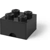 Image de Lego - Opbergbox Bureaulade Brick 4 - Kunststof - Zwart