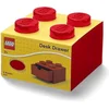 Image de Lego - Opbergbox Bureaulade Brick 4 - Kunststof - Rood