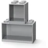 Image de LEGO - Iconic Wandschap Brick 4 en 8 - Polypropyleen - Grijs