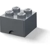 Image de Lego - Opbergbox met Lade Brick 4 - Polypropyleen - Grijs