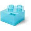 Image de Opbergbox Brick 4 met Deksel Glitter Light Blue.