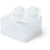 Image de Opbergbox Brick 4 met Deksel Glitter Translucent.