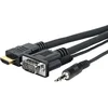 Image de VivoLink PROVGAHDMIFLY7 video kabel adapter 5 m VGA (D-Sub) + 3.5mm HDMI Type A (Standaard) Zwart