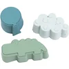 Image de Done By Deer Siliconen Vormen - Happy Clouds - Set Van 3 - Blauw/Groen