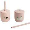 Image de Done By Deer Tiny Farm Siliconen Rietjesbeker - 2 Stuks - Powder