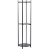 Image de Hübsch 020703 Plantenrek met 3 planken metaal - Zwart - 44 x 152 cm