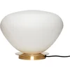 Image de HÜBSCH INTERIOR - Tafellamp van melkglas met messing voet - ø39xh28cm
