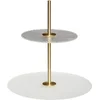 Image de Hübsch etagère Ripple Brass Clear White