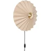 Image de Hubsch Wandlamp textiel metaal - zand/messing