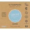 Image de Ginger Organic Super Tampons - 15 stuks - Puur Biologisch Katoen - Ultiem Comfort - Betrouwbare Kwaliteit - Huidvriendelijk