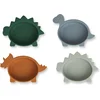 Image de Liewood Iggy Dino Siliconen Kommenset - Blue Multi Mix - 4 Stuks