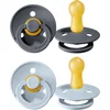 Image de BIBS Colour Glow Fopspeen - 6-18 mnd - 2-pack - Rond - Iron/Baby Blue