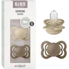 Image de BIBS Supreme Fopspeen - 0-6 mnd - 2-pack - Symmetrisch - Vanilla/Dark Oak
