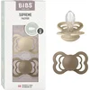 Image de BIBS Supreme Fopspeen - 6-18 mnd - 2-pack - Symmetrisch - Vanilla/Dark Oak