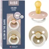 Image de BIBS Colour Glow Fopspeen - 6-18 mnd - 2-pack - Rond - Blush/Vanilla