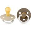 Image de BIBS Colour Glow Fopspeen - 6-18 mnd - 2-pack - Rond - Vanilla/Dark Oak
