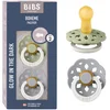 Image de BIBS Boheme Glow Fopspeen - 6-18 mnd - 2-pack - Rond - Sage/Cloud