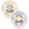 Image de Bibs Studio Jasmin Fopspeen - Rond - 2 Stuks - 0-6 Mnd - Ivory Mix