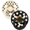 Image de BiBs Studio Polka Fopspeen - Rond - 2 Stuks - 6-18 Mnd - Ivory / Black