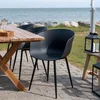 Image de House Nordic Roda Eetkamerstoel - Kuipstoel - Tuinstoel Zwart - Set van 2