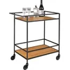 Image de House-Nordic-Serveerwagen-Avery-68x40x59-cm-naturel-en-zwart