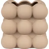 Image de House Nordic -Bloempot - Flowerpot - Bubble - Keramiek - Zacht bruin - 13.5x13.5x13cm