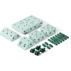 Image de Modu Explorer Kit - Zachte blokken-19 onderdelen- Open Ended speelgoed- Speelgoed 1 -2-3 jaar- Ocean Mint / Forest Green