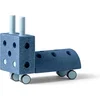 Image de Modu Activity toy Tiny Ride - Loopwagen baby - Looptrainer - Loopstoeltje - Blokken - Open Ended play - Deep Blue / Sky Blue