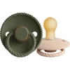 Image de FRIGG Rope Fopspeen Croissant / Olive 0-6 Mnd 2 Stuks