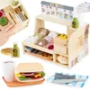 Image de Mamabrum Houten sandwich bar voor kinderen 3+, speelgoed, restaurant, speelgoed, broodjes, rollenspelen speelgoed - kok, accessoires voor speelgoedkeuken voor kinderen