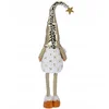 Image de Grote kerstkabouter gnoom kerstman 78 cm wit met verlichting JUMI