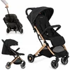 Image de MoMi Estelle Kinderwagen - Lichtgewicht Buggy - Compact Opvouwbaar - Met Verstelbare Rugleuning - Reisbuggy 6+ Maanden - Zwart