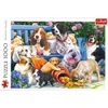 Image de Honden in tuin, 1000 stukjes Puzzel