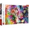 Image de Trefl puzzel 1000 stukjes kleurrijke leeuw legpuzzel karton.
