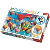 Image de Trefl puzzel kleurrijke ballonnen - Crazy Shapes 600 stukjes.