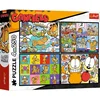 Image de Trefl puzzel Garfield 4x250 stukjes - Garfield doesn't like Mondays.