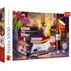 Image de Trefl legpuzzel kattenavond 2000 stukjes - kleurrijke puzzel FSC.