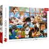 Image de Trefl - Legpuzzel - 500 Stuks - Kattenfamilie - 48x34 cm