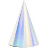 Image de PARTYDECO - 6 iriserende feesthoeden van karton 10 x 16 cm met elastiek