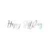 Image de PartyDeco - Banner Happy Birthday Zilver