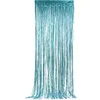 Image de PARTYDECO - Glittergordijn met metallic blauwe franjes 90 x 250 cm