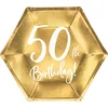 Image de Borden 50th birthday goud (6 stuks)