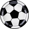 Image de Voetbal gebaksborden (6st) - Kartonnen gebaksbordjes voetbal 6 stuks - Party Deco - Wegwerp bordjes voetbal