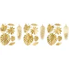 Image de PARTYDECO - 21 tropische papieren blaadjes goud