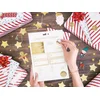 Image de Kerst cadeau stickers goud metallic, vel met 12 stickers