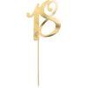 Image de Taarttopper 18 goud - Taartdecoratie - Multi colour - Plastic -
